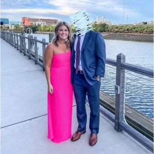 Solace London Harlee Maxi Dress in Hot Pink